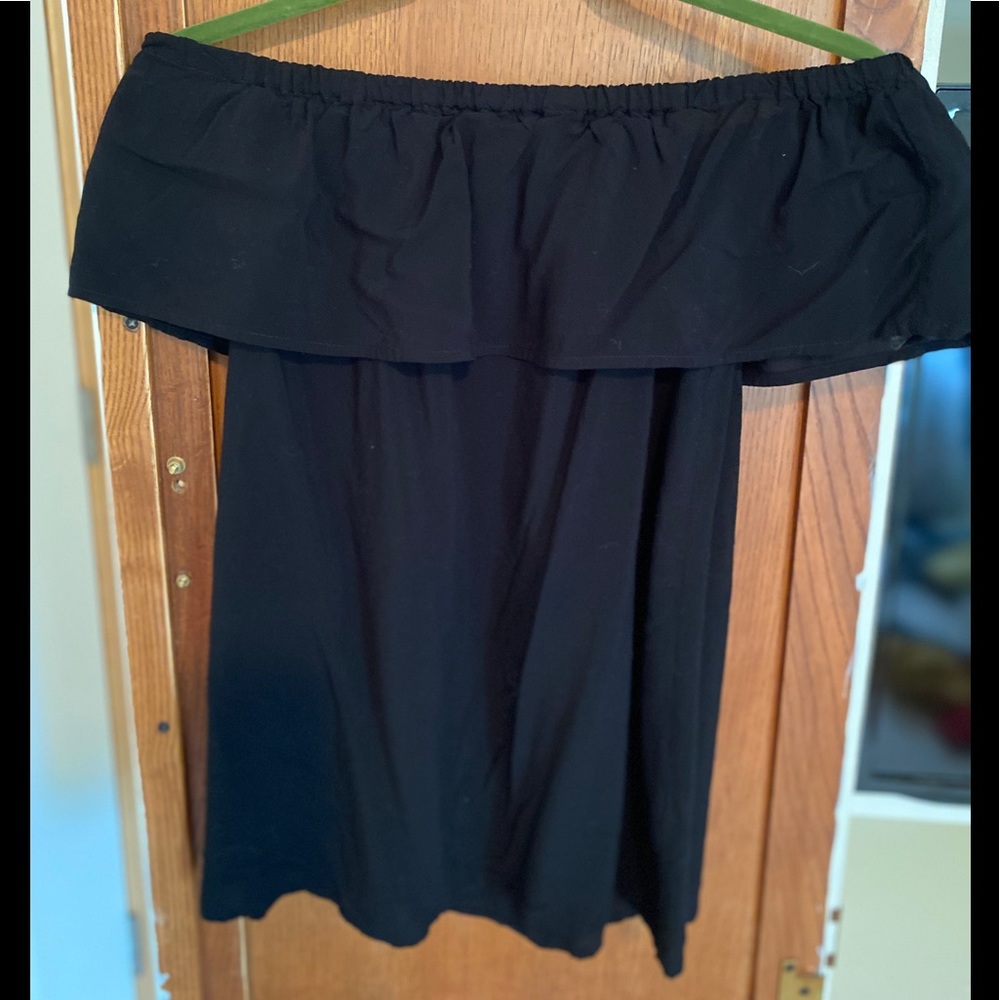 Black off the shoulder top